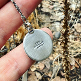 Dendritic Agate and Sterling Silver Pendant