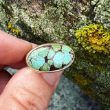 Egyptian Turquoise, 14K Gold and Sterling Silver Ring