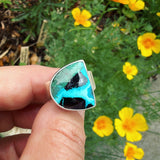Chrysocolla and Sterling Silver Ring