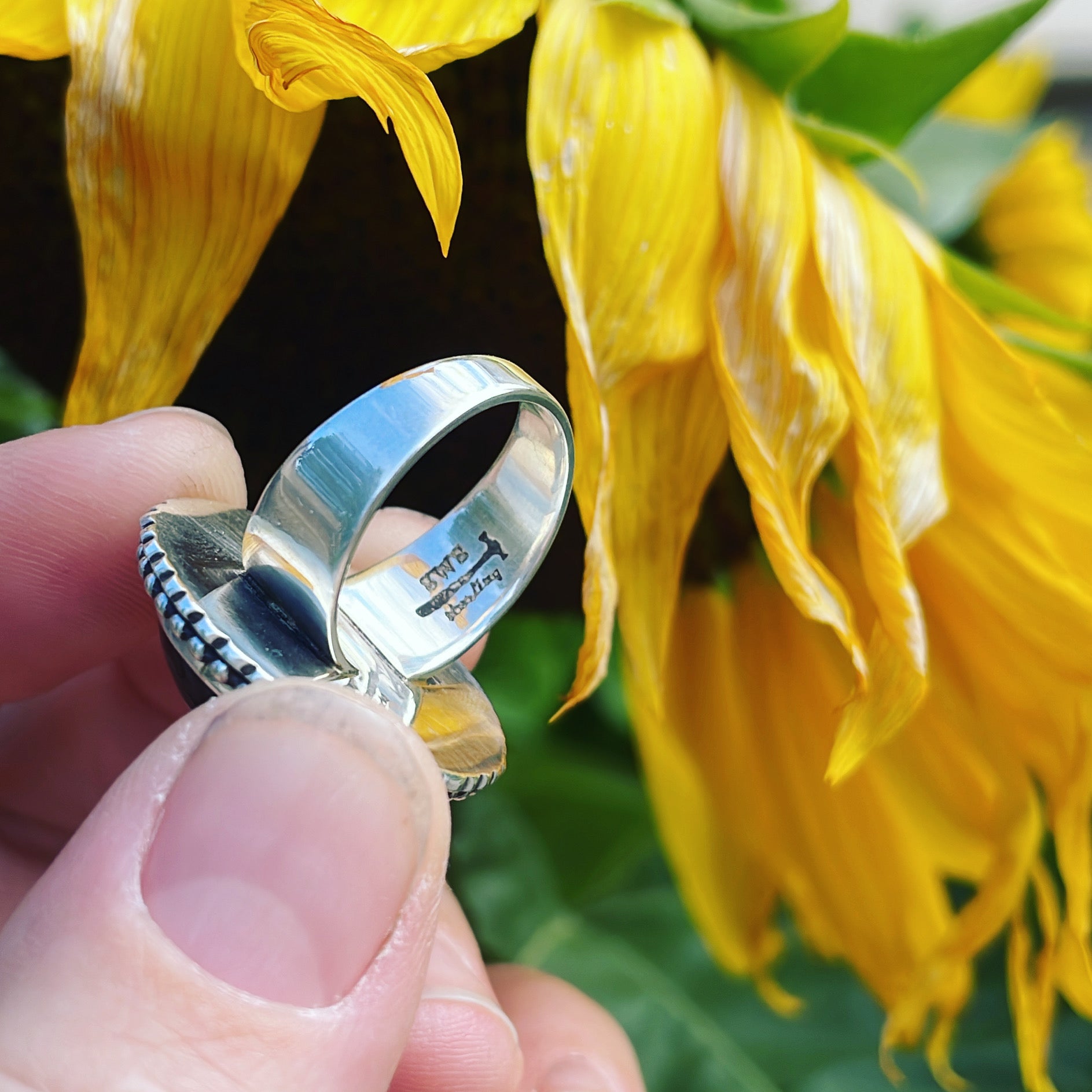 Bague Vintage En Fil D'Argent Sterling - Taille 8 (US) / 56 (EU) - Occasion En Très Bon État