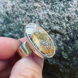 Crazy Lace Agate and Sterling Silver Ring
