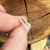 Sterling Silver Rectangle Post-Small