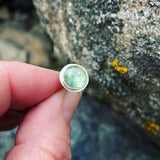 Blue Green Kyanite and Sterling Silver Post Earrings