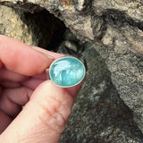 Teal Kyanite and Sterling Silver Ring