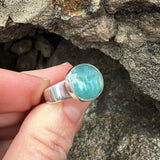 Teal Kyanite and Sterling Silver Ring