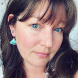 Opalized Wood and Sterling Silver Earrings