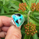 Chrysocolla and Sterling Silver Ring