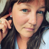 Moonstone and Sterling Silver "Mismatched" Post Earrings