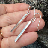 Sterling Silver Square Rod Earrings