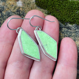 Lemon Chrysoprase and Sterling Silver Earrings