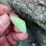 Lemon Chrysoprase and Sterling Silver Earrings
