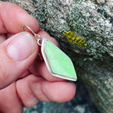 Lemon Chrysoprase and Sterling Silver Earrings