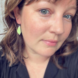 Lemon Chrysoprase and Sterling Silver Earrings