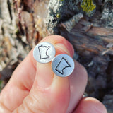 Sterling Silver Minnesota Post Earrings