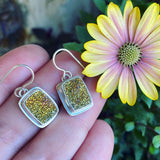 Rainbow Pyrite and Sterling Silver Earrings