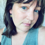 Rainbow Pyrite and Sterling Silver Earrings