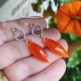 Carnelian and Sterling Silver Earrings