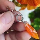 Carnelian and Sterling Silver Earrings