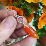 Carnelian and Sterling Silver Earrings