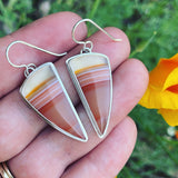 Carnelian and Sterling Silver Earrings