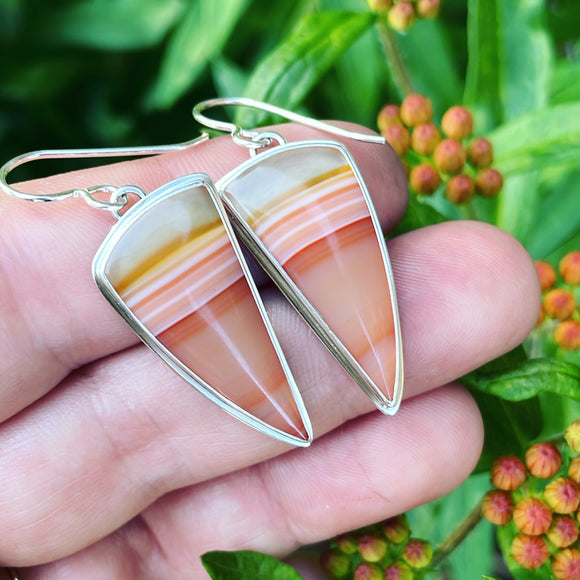 Carnelian and Sterling Silver Earrings