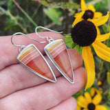 Carnelian and Sterling Silver Earrings