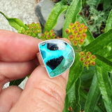 Chrysocolla and Sterling Silver Ring