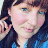 Tube Drop Sterling Silver Earrings