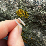 Sterling Silver Rectangle Post-Small