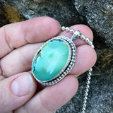 Hubei Turquoise and Sterling Silver Pendant