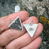 Meteorite and Sterling Silver Earrings