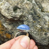 Blue Chalcedony and Sterling Silver Ring