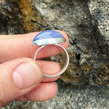Blue Chalcedony and Sterling Silver Ring