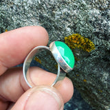 Chrysoprase and Sterling Silver Ring
