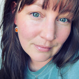 Honeycomb Chalcedony and Sterling Silver Earrings