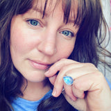 Moonstone and Sterling Silver Ring