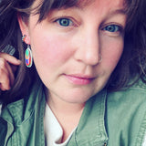 Surfite and Sterling Silver Earrings