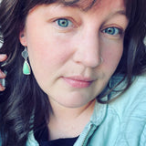 Marston Marble, Variscite and Sterling Silver Earrings