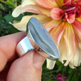 Timor Agate and sterling silver Ring