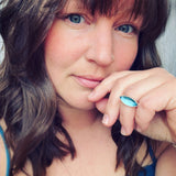 Blue Topaz and Sterling Silver Ring