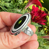 Fordite and Sterling Silver Ring