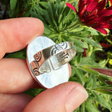Fordite and Sterling Silver Ring