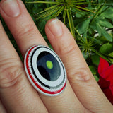 Fordite and Sterling Silver Ring