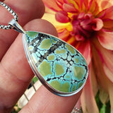 Hubei Turquoise and Sterling Silver Pendant