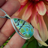 Hubei Turquoise and Sterling Silver Pendant