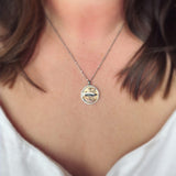 Dendritic Agate and Sterling Silver Pendant