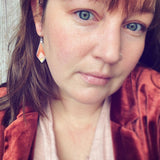 Orange Banded Carnelian and Sterling Silver Earrings