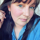 Tube Drop Sterling Silver Earrings