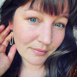 Brass and Sterling Silver Earrings