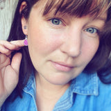 Cobalto Calcite and Sterling Silver Earrings